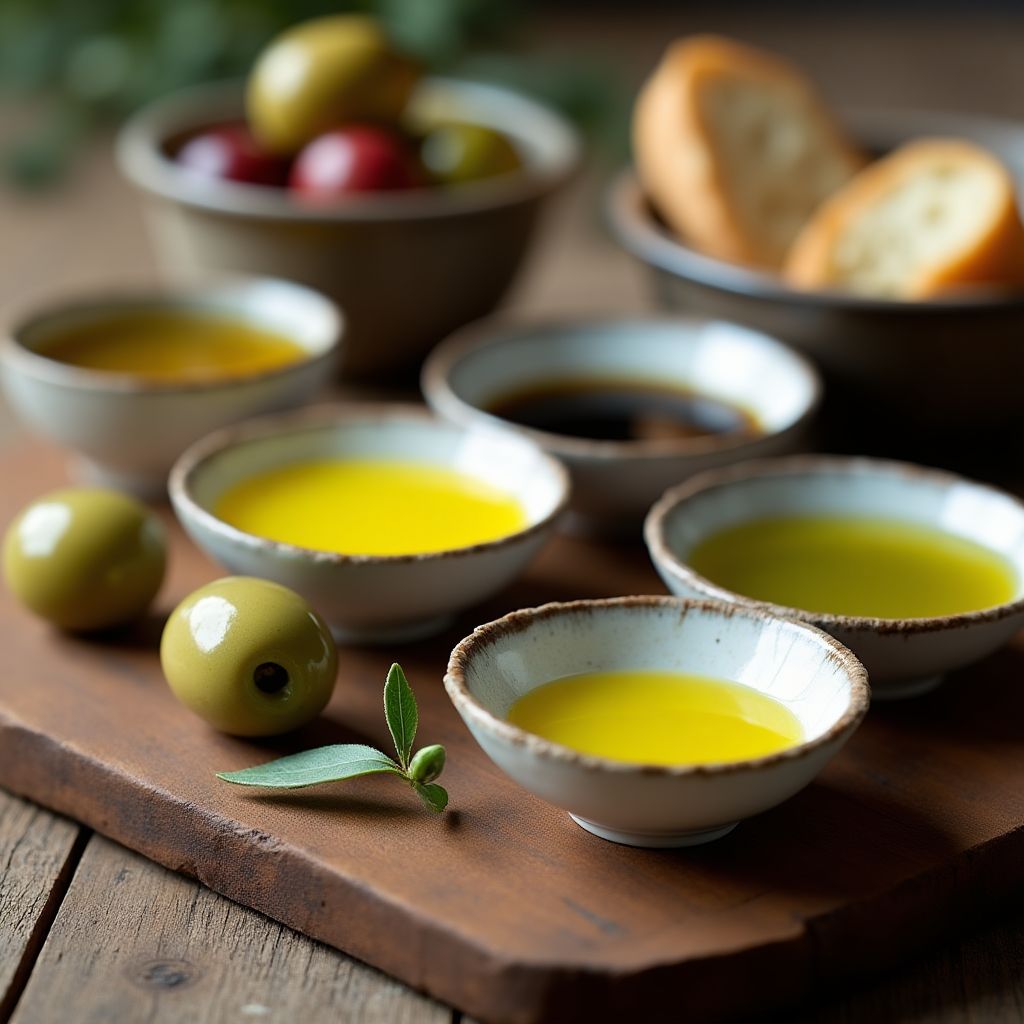 Cata de diferentes tipos de aceite de oliva